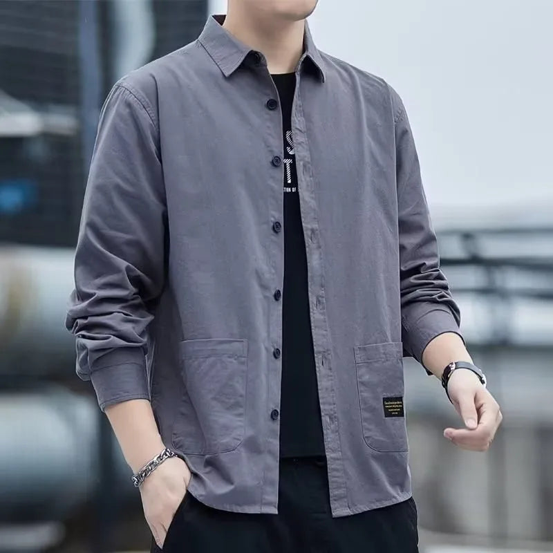 Long-sleeved Shirts Men's Workwear Jackets Spring Autumn Trendy Loose Casual