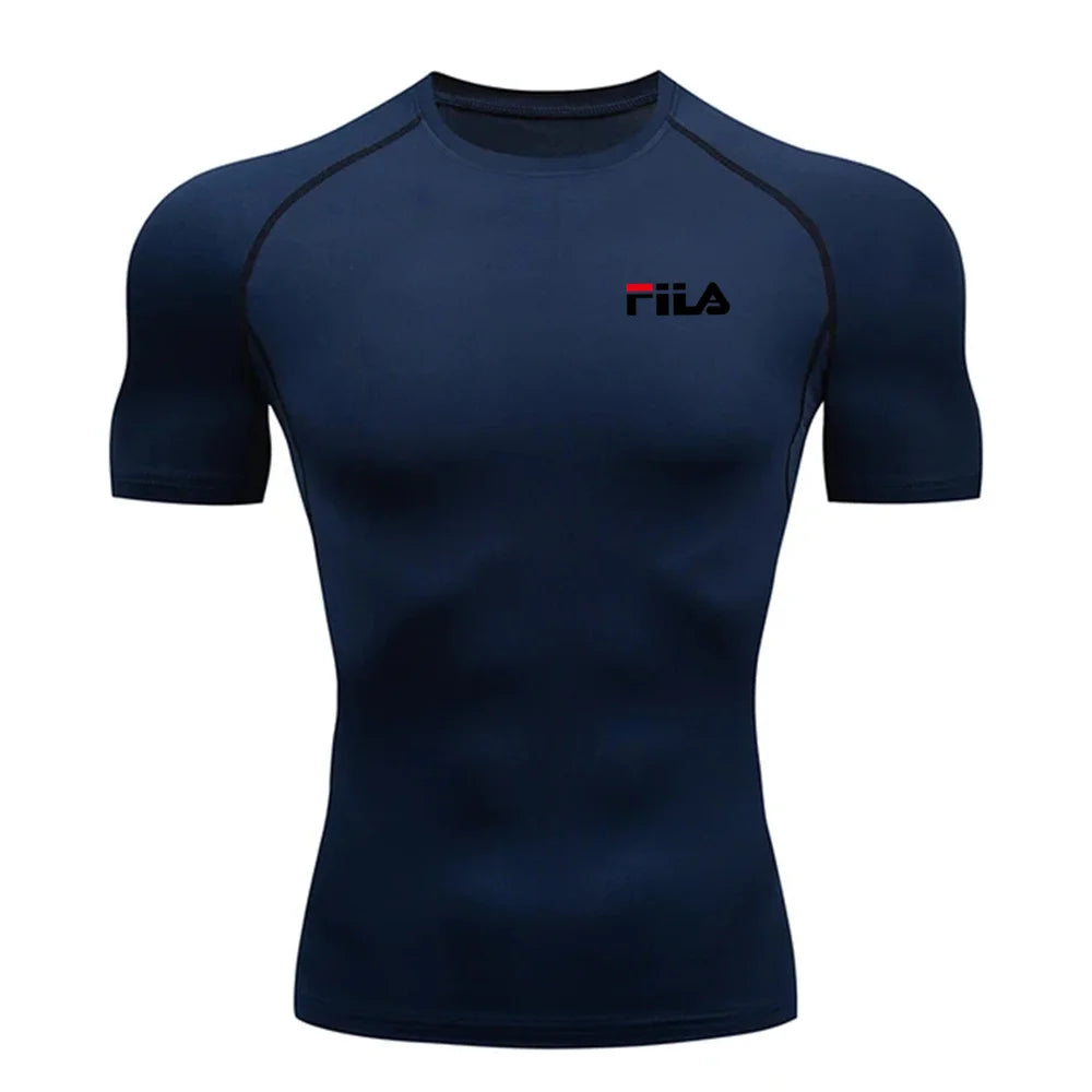 Compression Shirts for Men Short Sleeve Rash Guard Gym Workout Running T-shirt Summer Athletic Quick Dry Tees