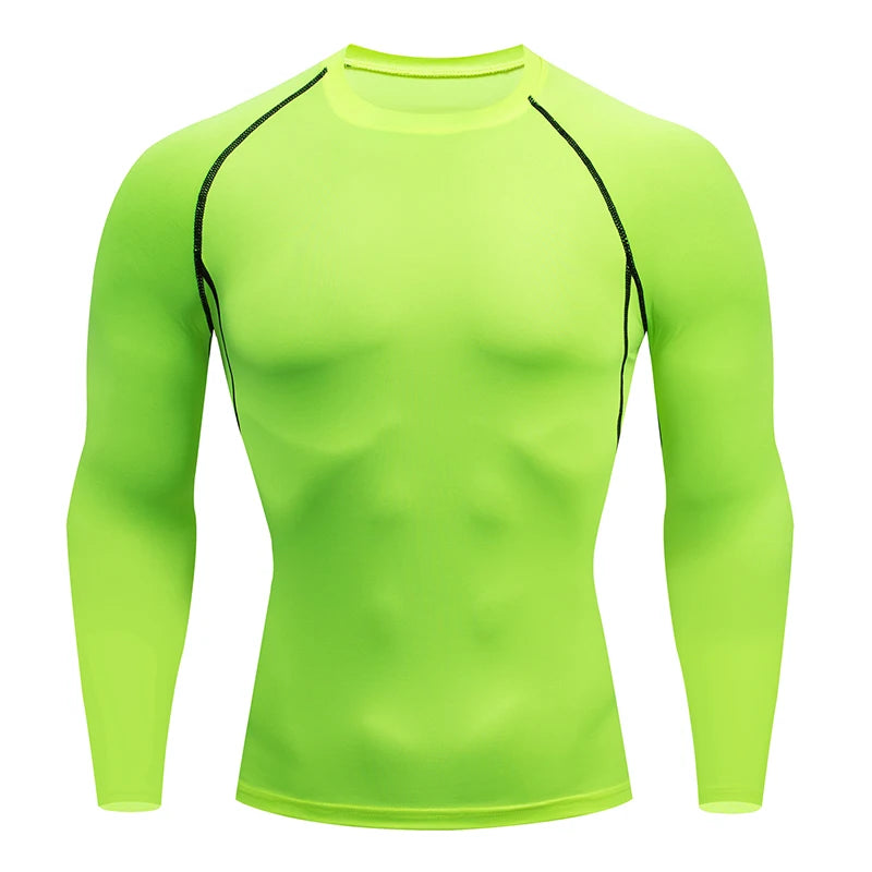 Men's Compression Shirts: Get Fit Fast With Long Sleeve Athletic Workout Tops!