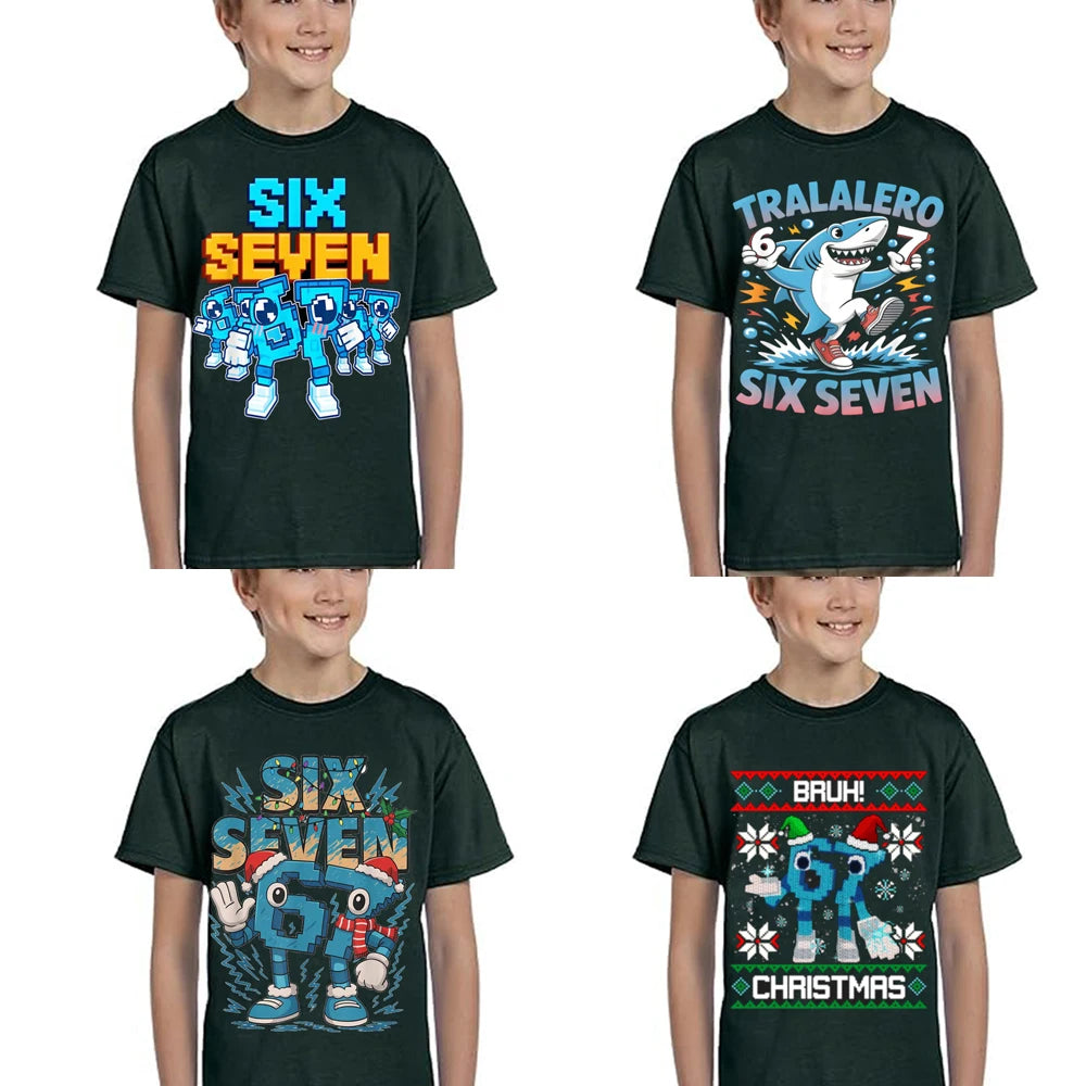 67 brainrot Meme Steal A BrainRot Italian Cartoon T-shirt  Kids Children Summer Cotton Casual Tshirts Funny Tees T Shirts