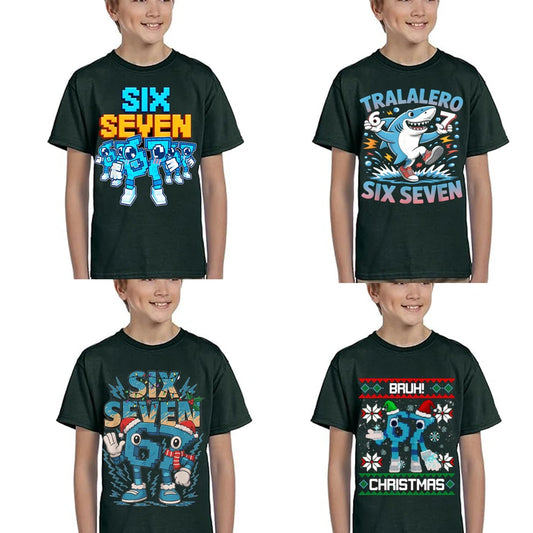 67 brainrot Meme Steal A BrainRot Italian Cartoon T-shirt  Kids Children Summer Cotton Casual Tshirts Funny Tees T Shirts