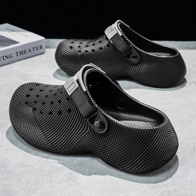 Summer Men's Sandals Outdoor Fashion Slippers Breathable Lightweight Beach Sandals Thick Sole Non-Slip Casual Garden Shoes
