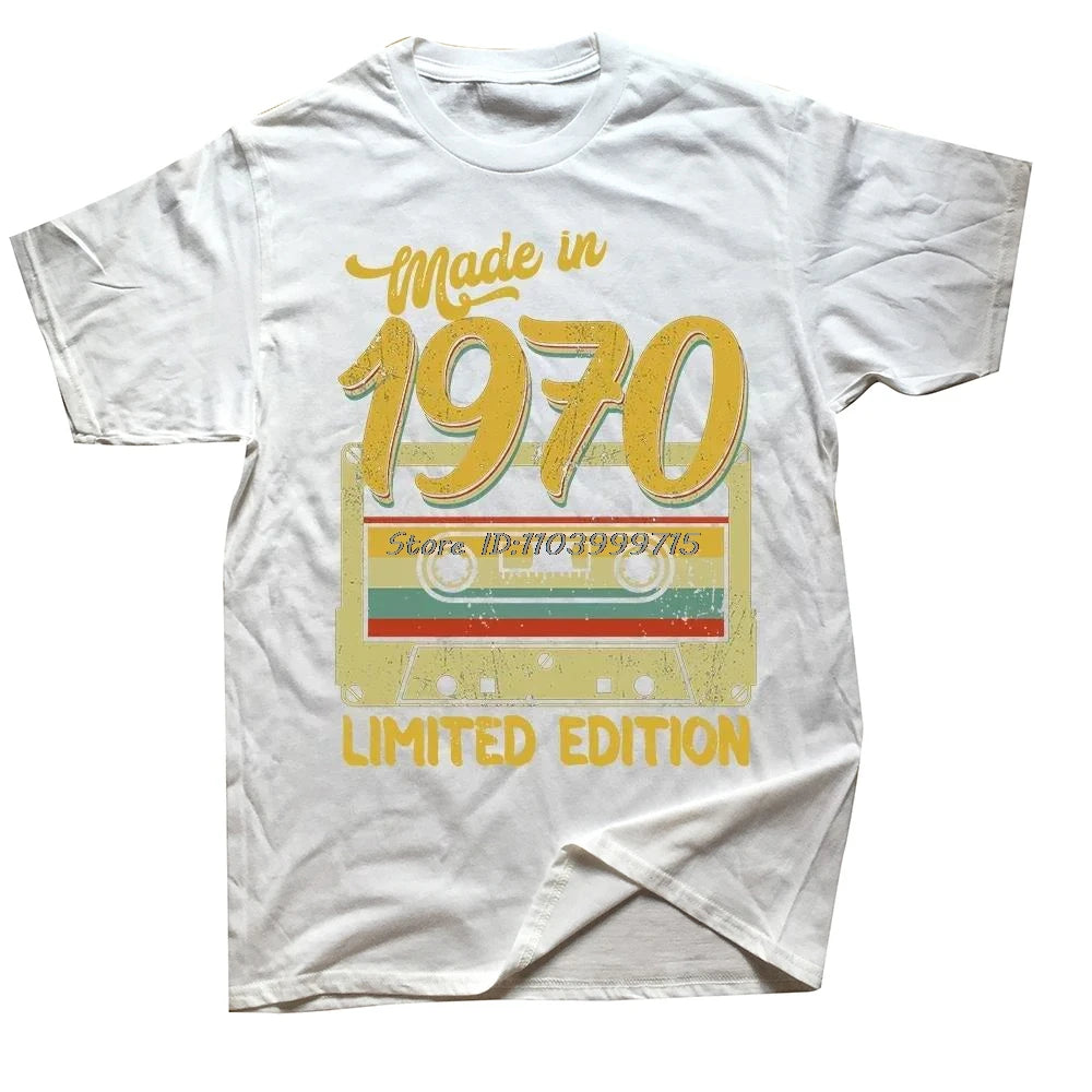 New Vintage Retro Classic 1970 54th Birthday Day Gift T-Shirt Sports Fan T Shirt Unisex Cotton Clothing Heavy Weight T-shirt
