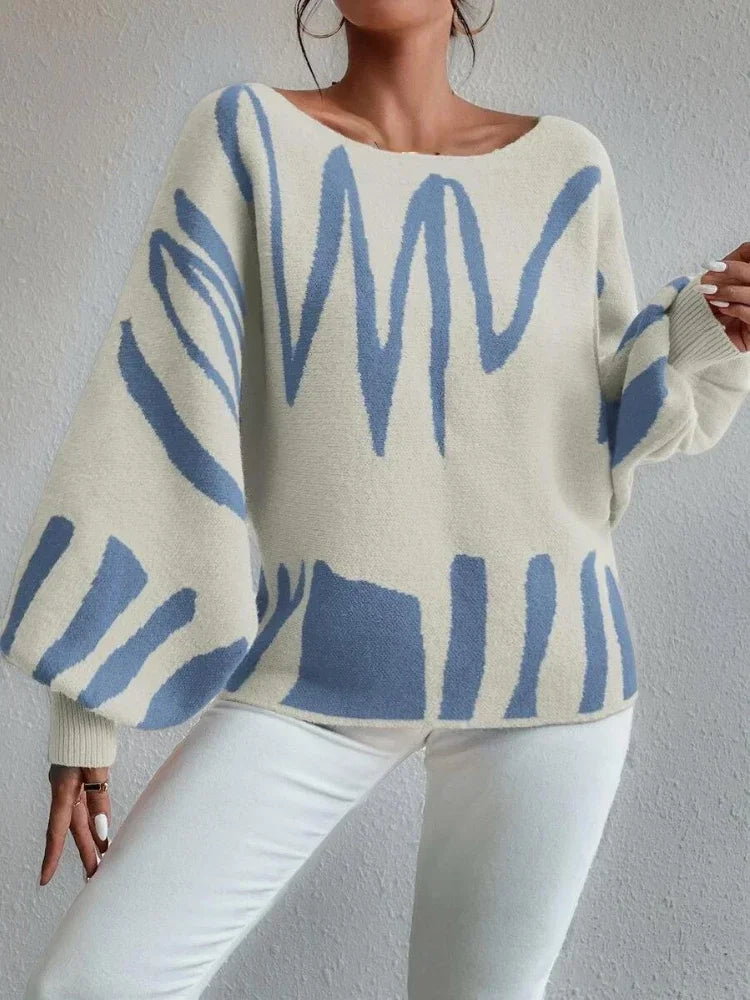 Fashion Women Sweaters 2025 New Autumn Winter Korean Fashion Pullovers Loose Sleeve Sleeve Top Vintage Knitwear Clothing