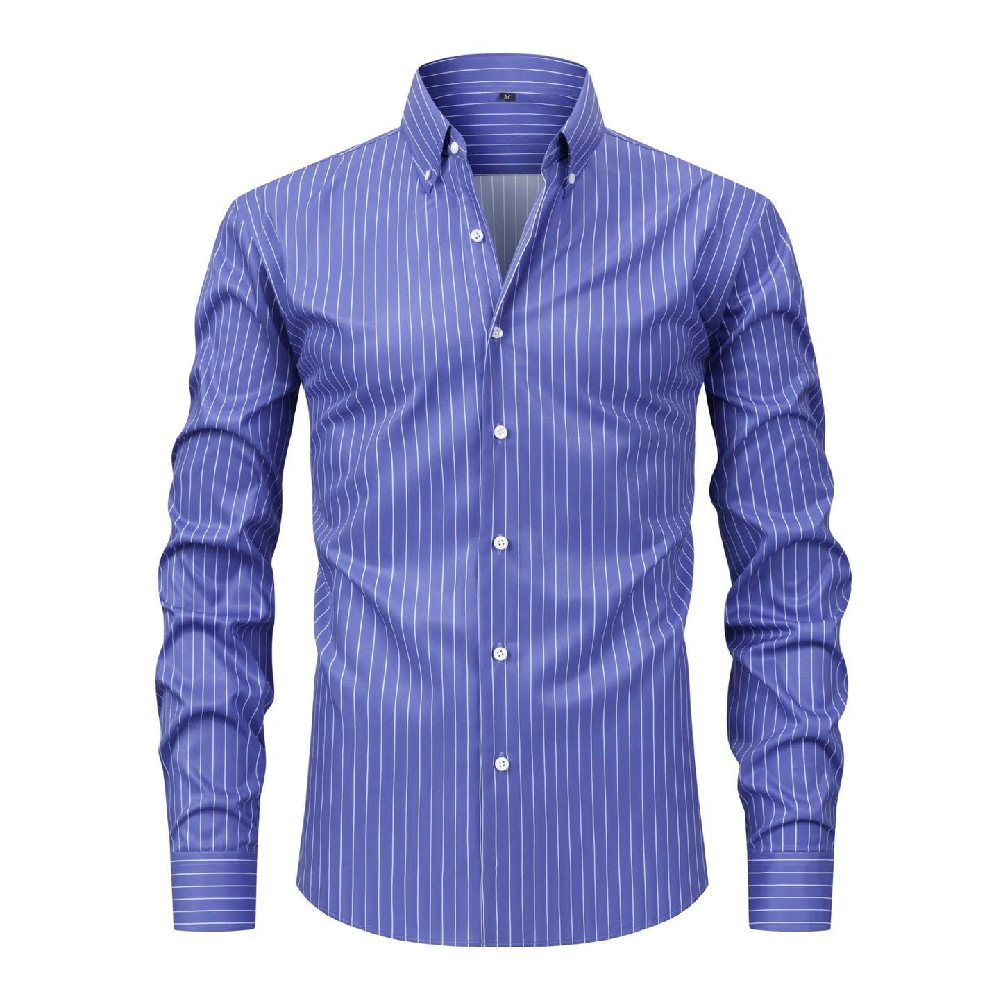 Long Sleeve Striped Business Office Formal Shirt High Quality Social Casual Slim Shirt
