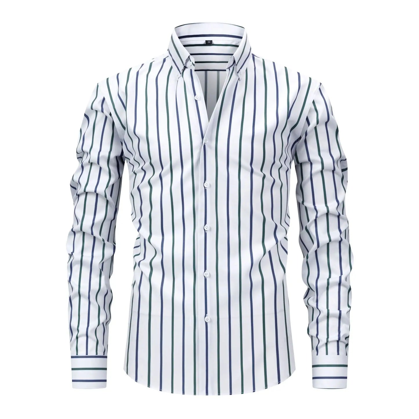 Long Sleeve Striped Business Office Formal Shirt High Quality Social Casual Slim Shirt