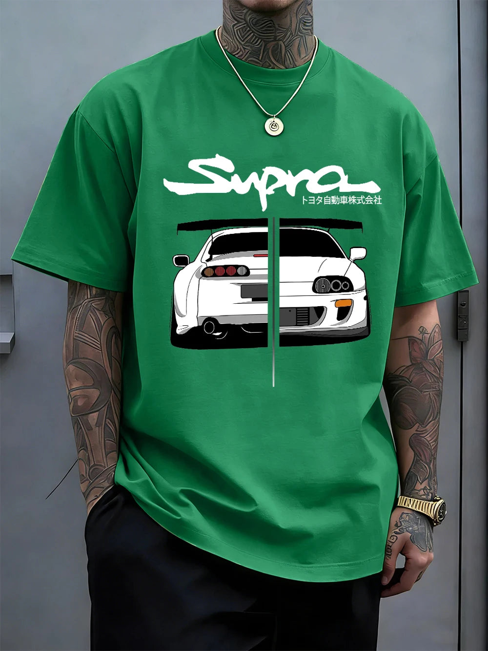 Japanese Cool Car Puzzle Print Cotton T-Shirts Men Summer Short Sleeve T Shirt Soft Oversized O-Neck Tops Basic Male Clothes