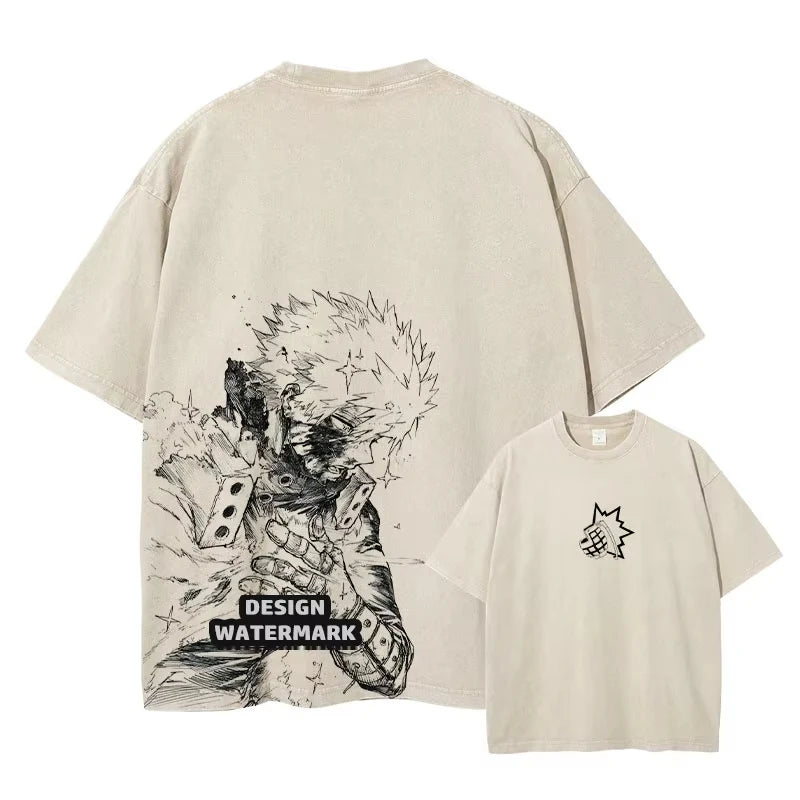 2026 New Anime Midoriya Izuku Men summer 100 cottonT Shirt My Hero Deku  Tops Tees Manga unisex comfortable  casual
