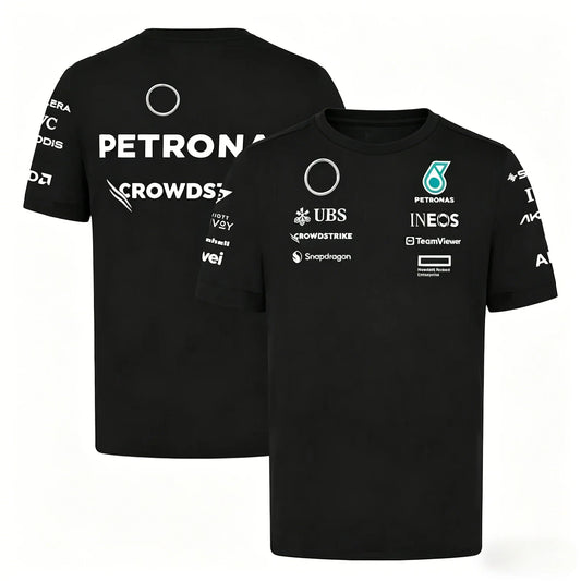 Racing Style T-Shirt 2026, Round Neck, Short Sleeve, Casual, Breathable, Polyester, for Daily Wear, for Male Motorsport Fans