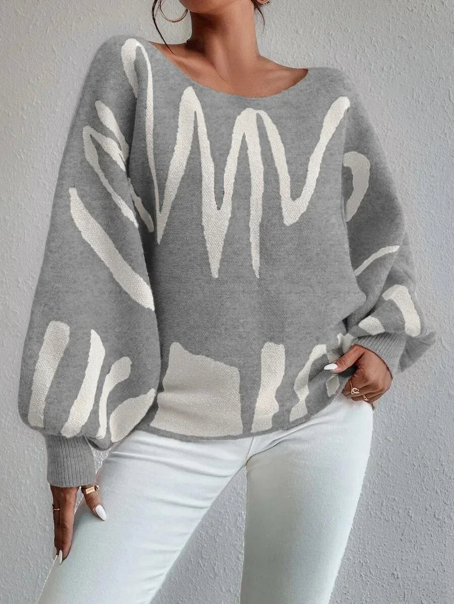 Fashion Women Sweaters 2025 New Autumn Winter Korean Fashion Pullovers Loose Sleeve Sleeve Top Vintage Knitwear Clothing