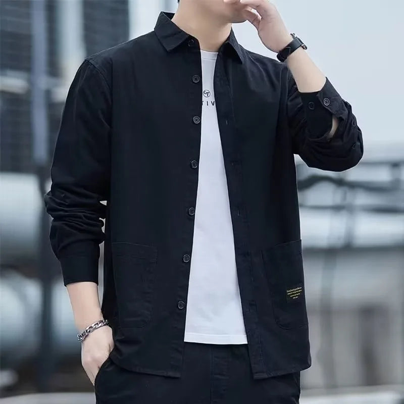 Long-sleeved Shirts Men's Workwear Jackets Spring Autumn Trendy Loose Casual