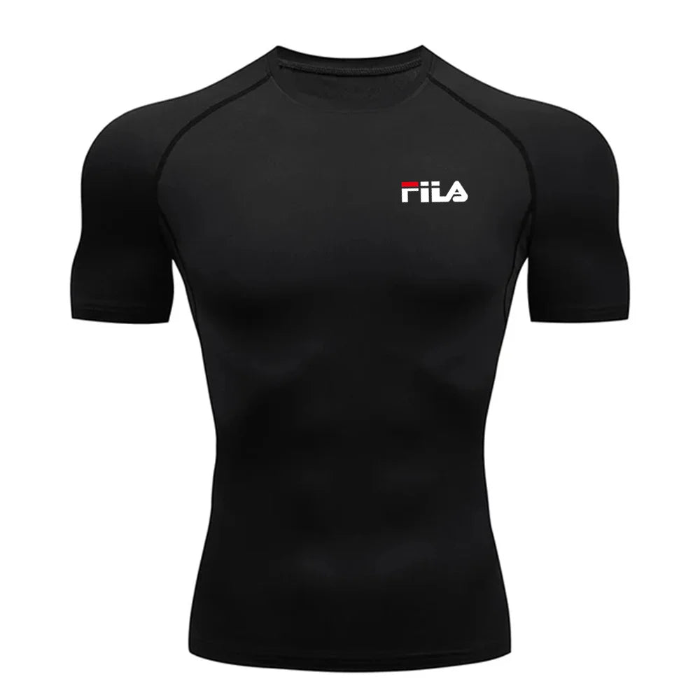 Compression Shirts for Men Short Sleeve Rash Guard Gym Workout Running T-shirt Summer Athletic Quick Dry Tees