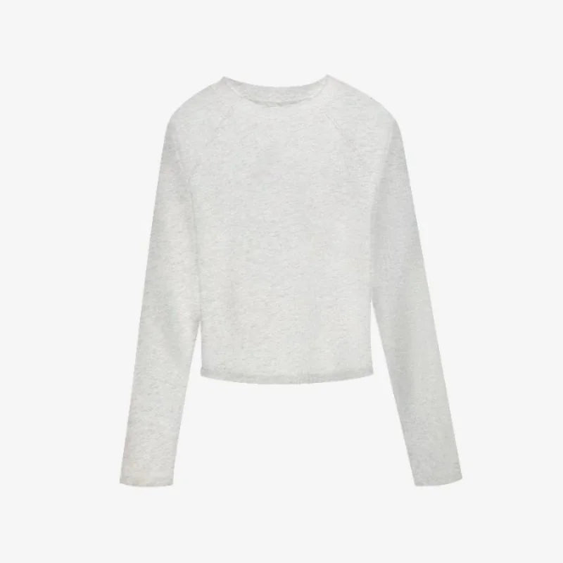 T Shirts for Women Cotton O Neck Long Sleeve Sexy Tops Autumn Casual Skinny Slim Basic Woman TShirts Black White Grey Clothing