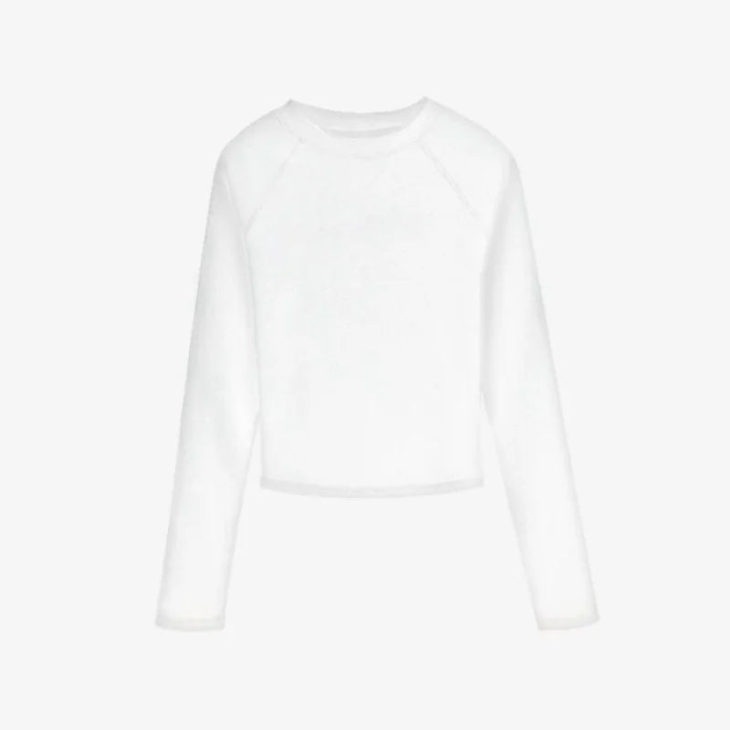 T Shirts for Women Cotton O Neck Long Sleeve Sexy Tops Autumn Casual Skinny Slim Basic Woman TShirts Black White Grey Clothing