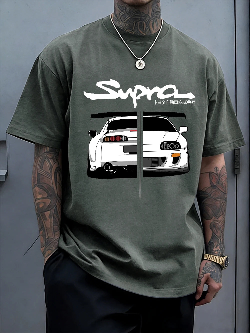 Japanese Cool Car Puzzle Print Cotton T-Shirts Men Summer Short Sleeve T Shirt Soft Oversized O-Neck Tops Basic Male Clothes