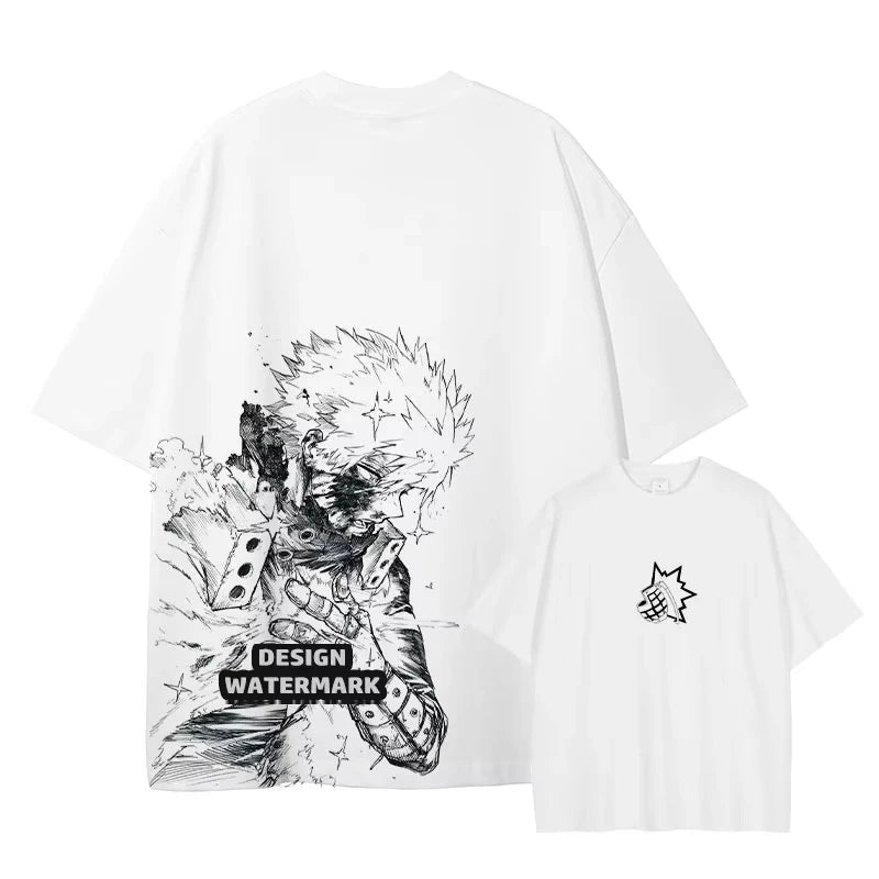 2026 New Anime Midoriya Izuku Men summer 100 cottonT Shirt My Hero Deku  Tops Tees Manga unisex comfortable  casual