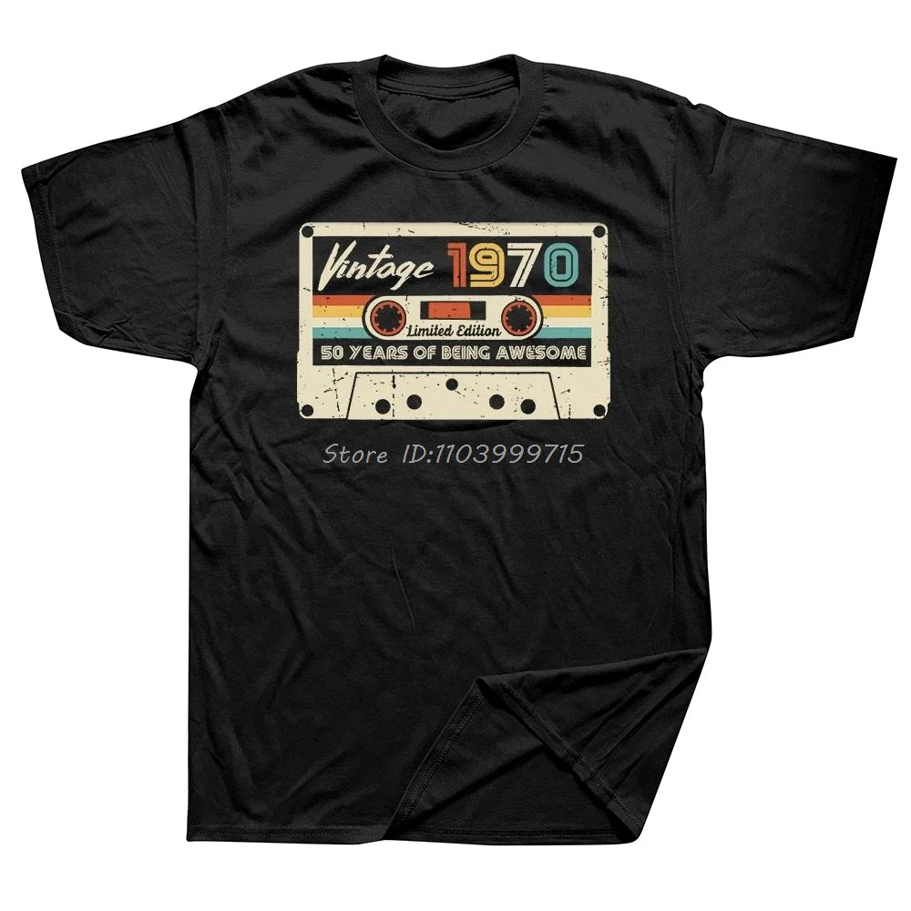 New Vintage Retro Classic 1970 54th Birthday Day Gift T-Shirt Sports Fan T Shirt Unisex Cotton Clothing Heavy Weight T-shirt