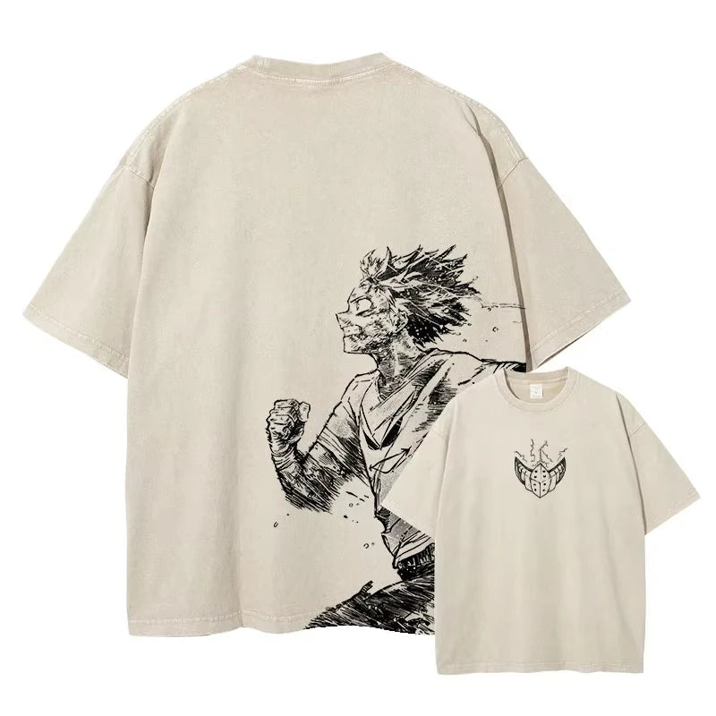 2026 New Anime Midoriya Izuku Men summer 100 cottonT Shirt My Hero Deku  Tops Tees Manga unisex comfortable  casual