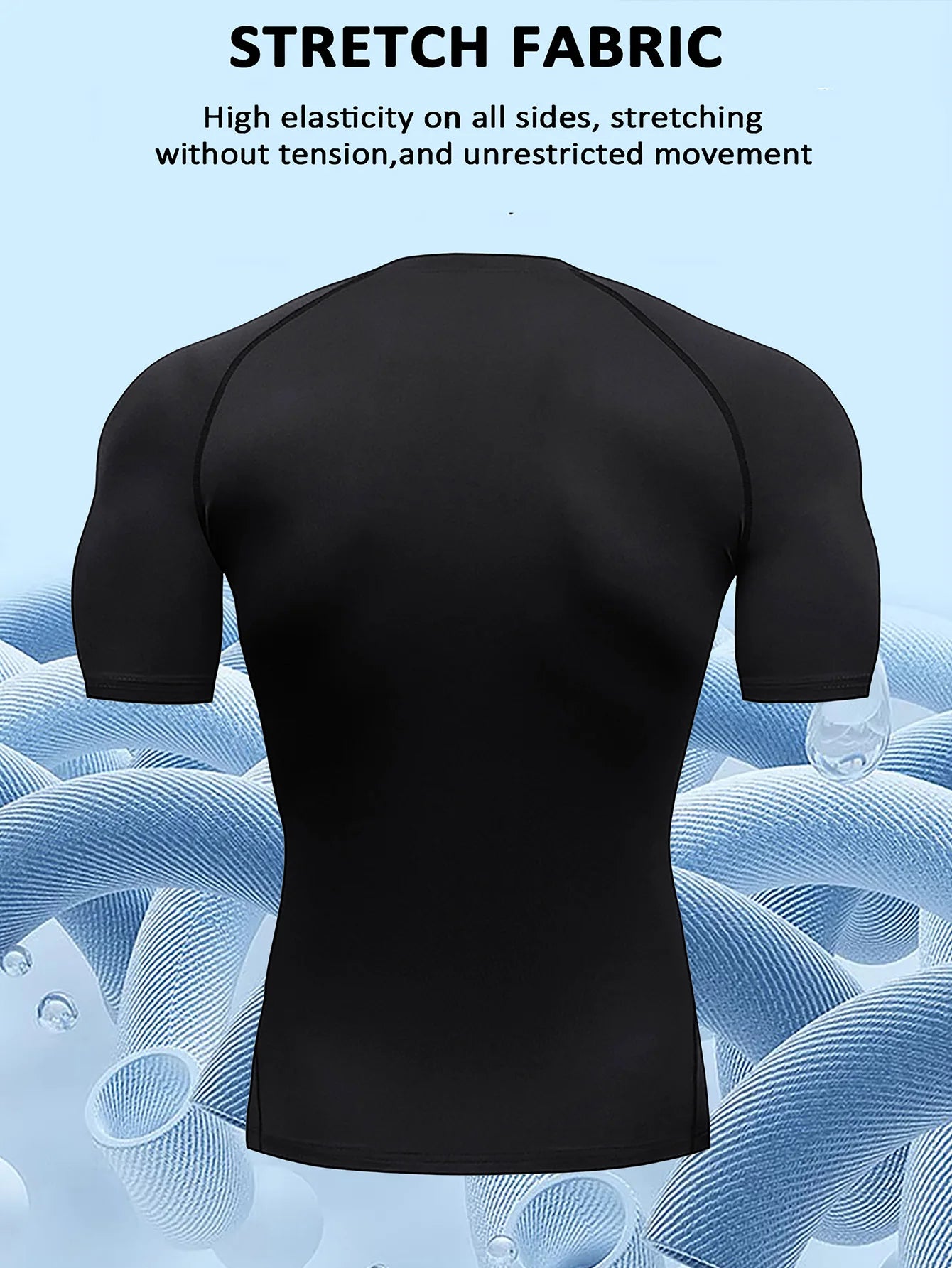 Compression Shirts for Men Short Sleeve Rash Guard Gym Workout Running T-shirt Summer Athletic Quick Dry Tees