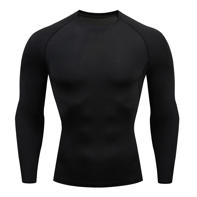 Men's Compression Shirts: Get Fit Fast With Long Sleeve Athletic Workout Tops!