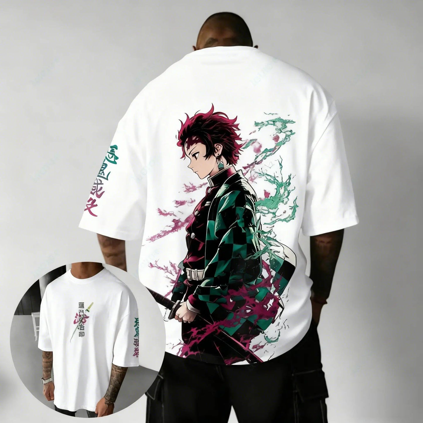 Demon Slayer Blade Charcoal Jiro Manga Enthusiast Men's Printed Casual Sports Outdoor Daily T-shirt