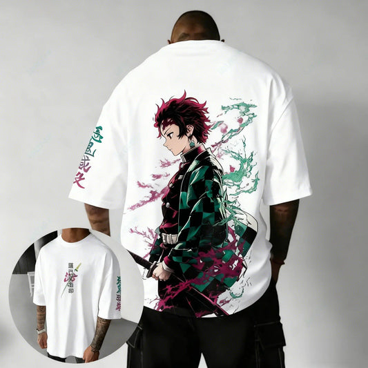 Demon Slayer Blade Charcoal Jiro Manga Enthusiast Men's Printed Casual Sports Outdoor Daily T-shirt