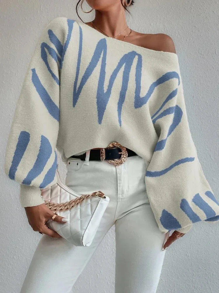 Fashion Women Sweaters 2025 New Autumn Winter Korean Fashion Pullovers Loose Sleeve Sleeve Top Vintage Knitwear Clothing