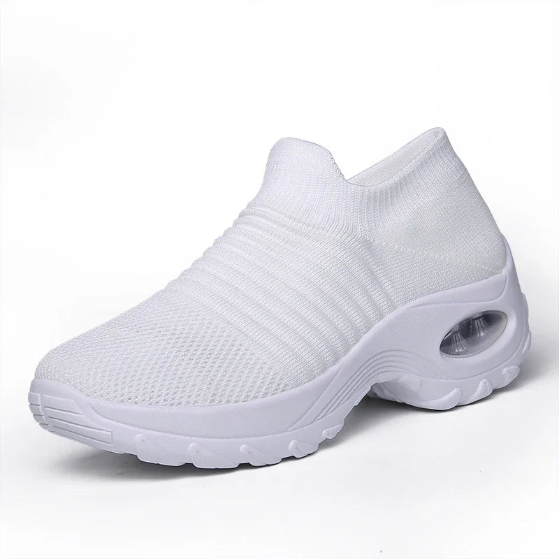 Women Sneakers Summer Fashion Black Sports Casual Shoes Breathable Mesh Lightweight Air Cushion Non-Slip Running Shoe Zapatillas