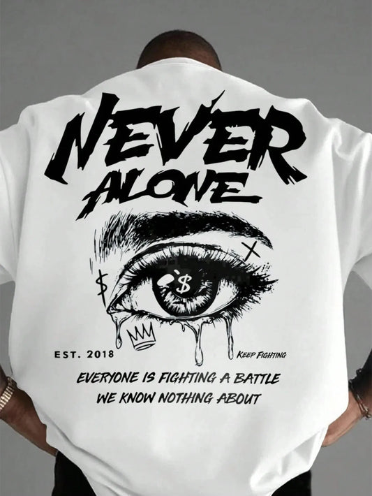 The new men's T-shirt for the summer of 2025 features a casual fashionable comfortable and soft 3D letter pattern print