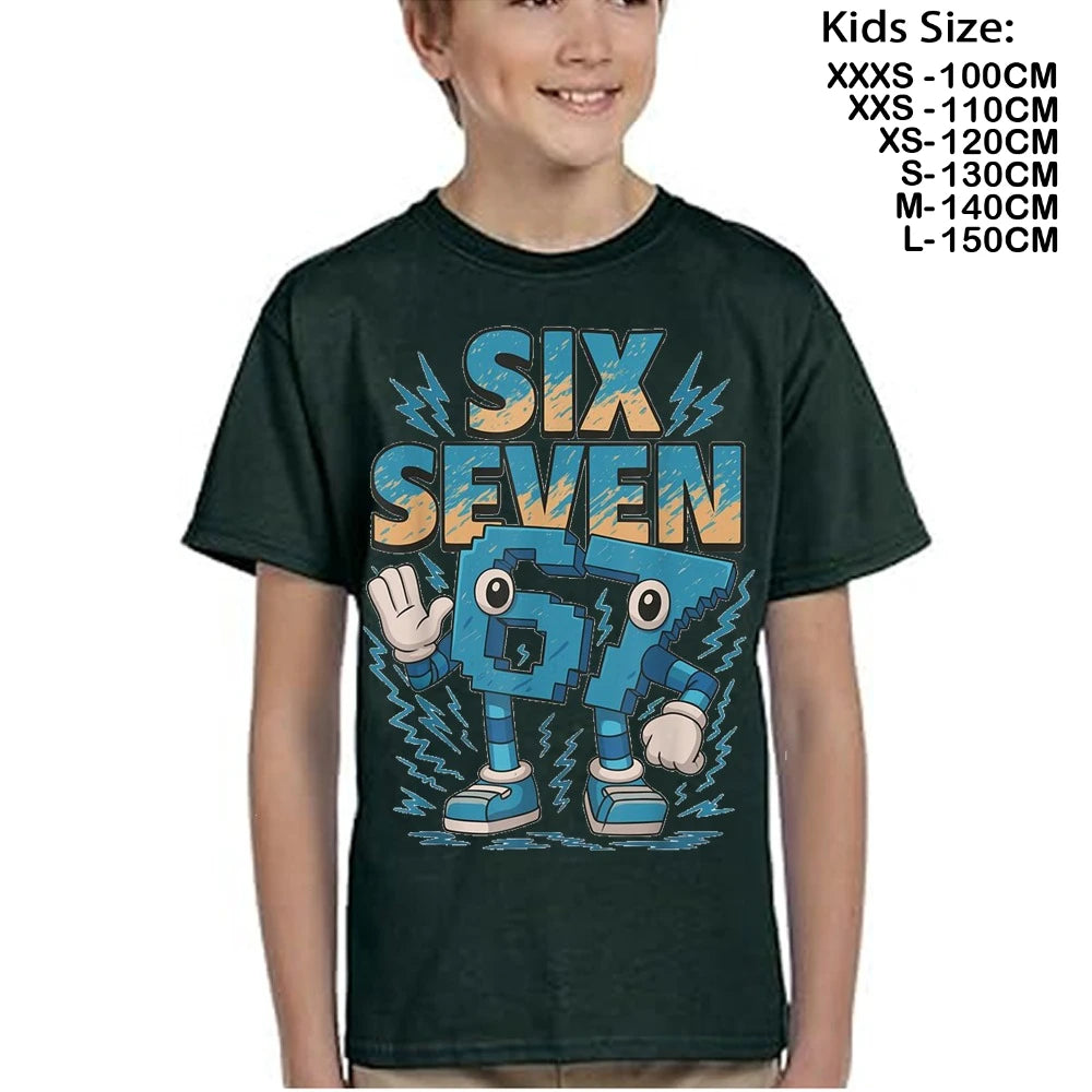 67 brainrot Meme Steal A BrainRot Italian Cartoon T-shirt  Kids Children Summer Cotton Casual Tshirts Funny Tees T Shirts