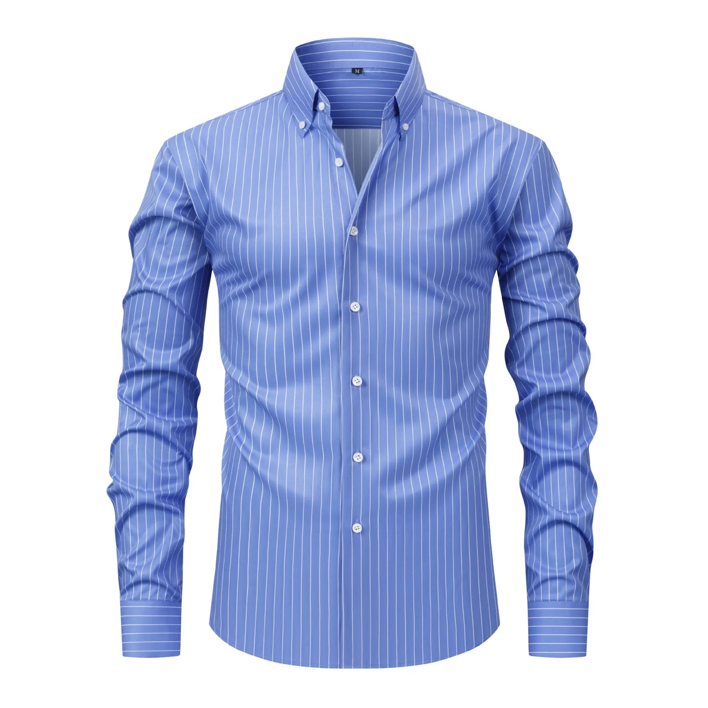 Long Sleeve Striped Business Office Formal Shirt High Quality Social Casual Slim Shirt