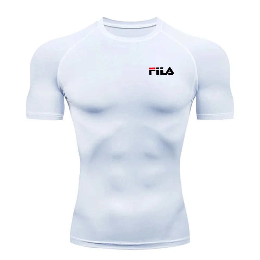 Compression Shirts for Men Short Sleeve Rash Guard Gym Workout Running T-shirt Summer Athletic Quick Dry Tees