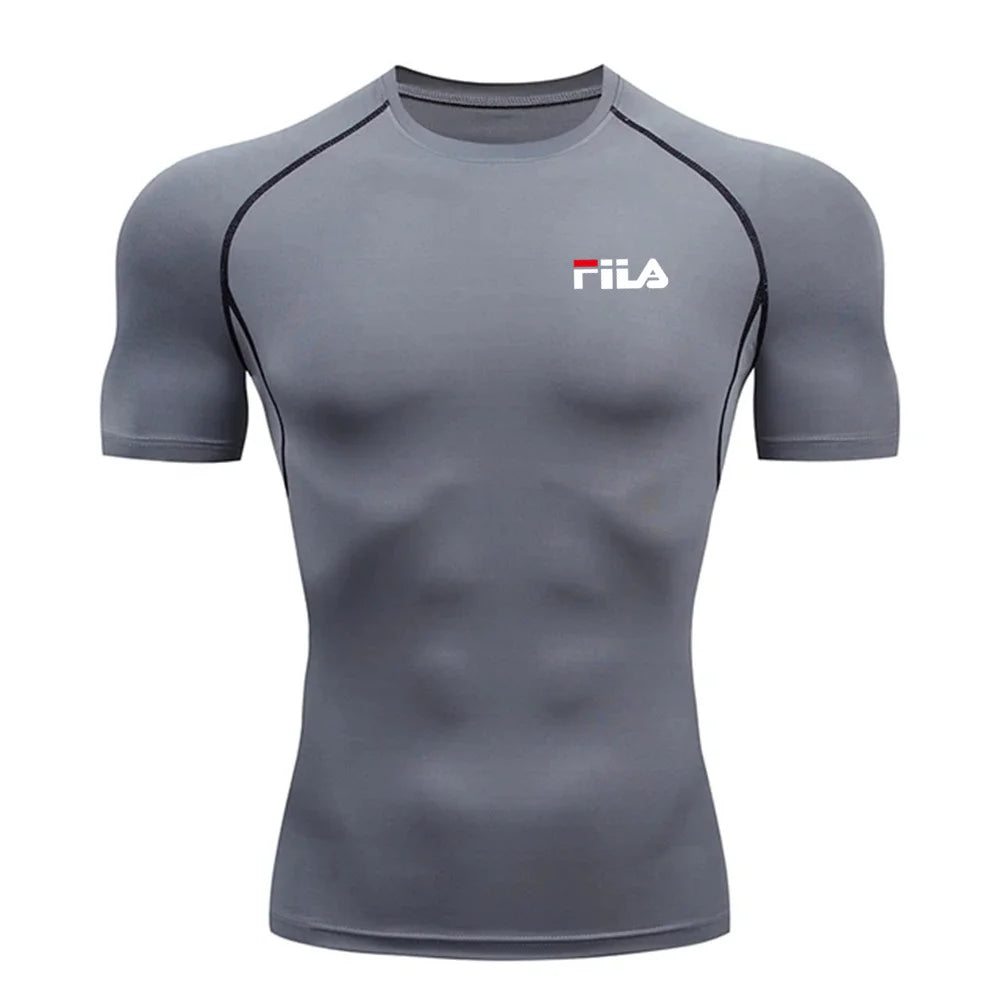 Compression Shirts for Men Short Sleeve Rash Guard Gym Workout Running T-shirt Summer Athletic Quick Dry Tees