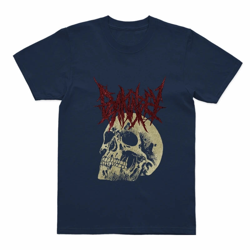 Coolmind U0009-T2 Skull Print Graphic Men T Shrit Exclusive Graphic Men Tshirt Loose Unisex Tee Shirts Men