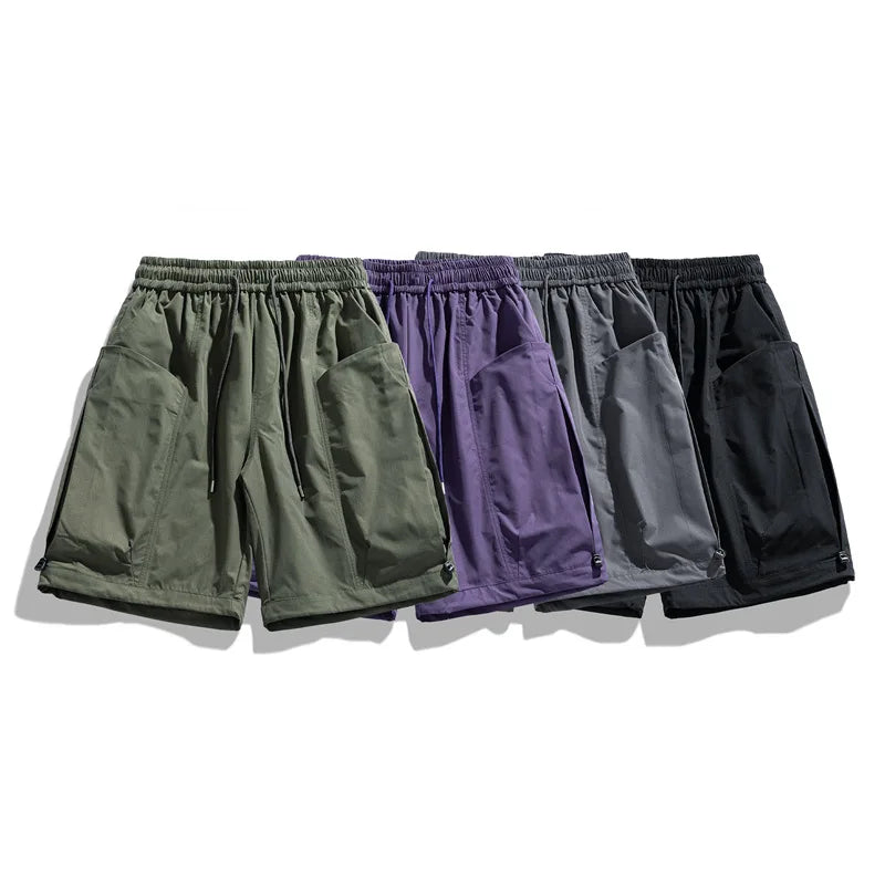 Workwear Functional Shorts Men's Brand Loose Straight Leg Five-quarter Pants Heavy Industry Trendy Sports Pants