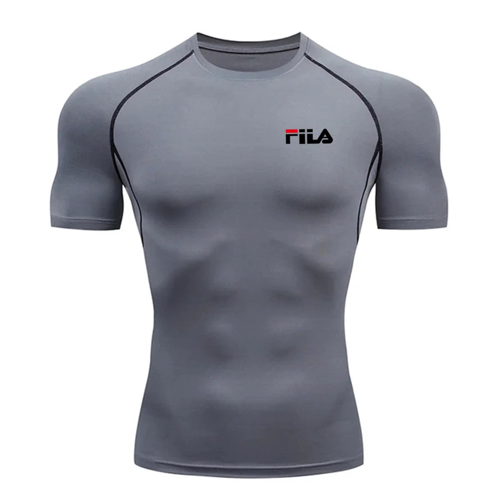 Compression Shirts for Men Short Sleeve Rash Guard Gym Workout Running T-shirt Summer Athletic Quick Dry Tees