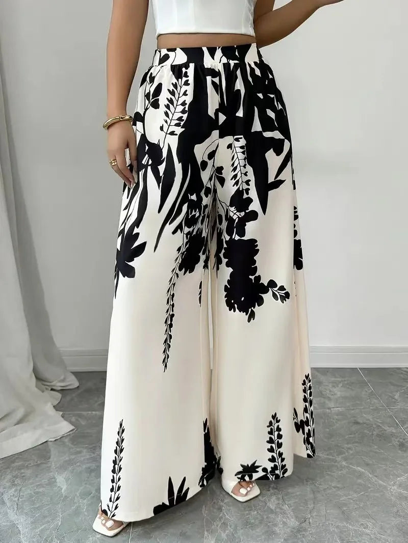 Dresses For Women Black And White Flowers Print Long Sleeve Ruffled Collar Elegant Dress Lace Up A-Line Dress 2026 Spring New
