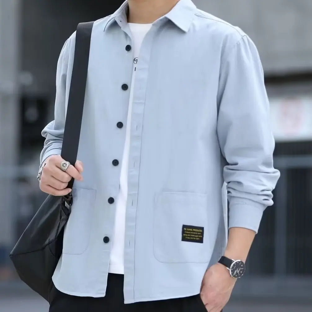 Long-sleeved Shirts Men's Workwear Jackets Spring Autumn Trendy Loose Casual