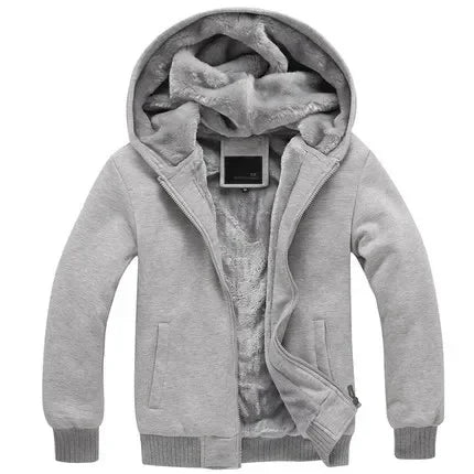 Btsukimi Fashion Men's Jackets Winter Hooded Coats Male Warm Sweatshirts Fleece Hoodie Slim Student Hoodies Outerwear 2026 Men's Clothing