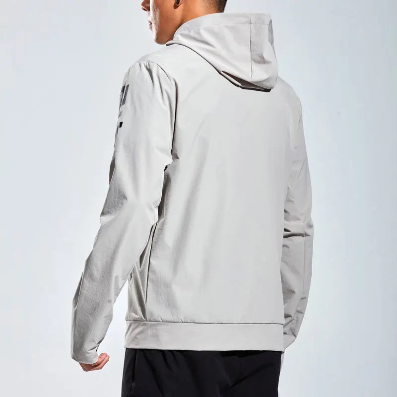 Men's Jackets Hoodie Outwear Workout Sports Jacket Fitness Running Windproof Coats Men Gym Sportswear Windbreaker Hooded Top