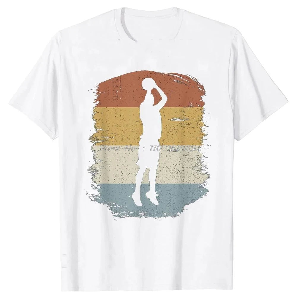Men Clothing Basketball Heartbeat TShirt Men Birthday Gifts Short Sleeves Funny Tees Fashion Graphic Tshirts Sport Lover
