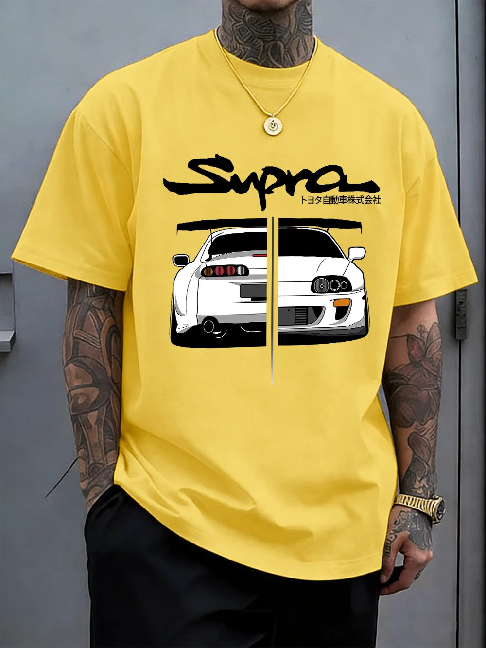 Japanese Cool Car Puzzle Print Cotton T-Shirts Men Summer Short Sleeve T Shirt Soft Oversized O-Neck Tops Basic Male Clothes