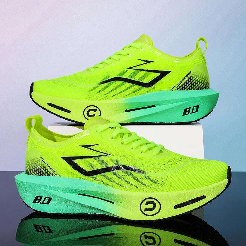 Running Shoes Carbon Board Profession Marathon Men Sports Breathable Lightweight Women's Comfortable Athletic Nonskid Sneakers
