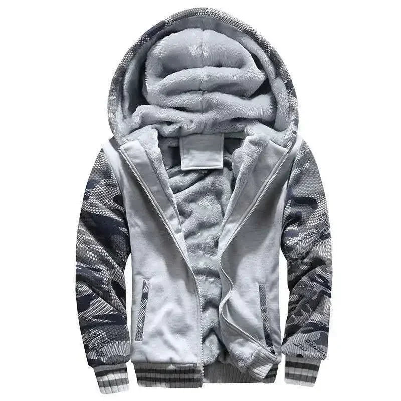Btsukimi Fashion Men's Jackets Winter Hooded Coats Male Warm Sweatshirts Fleece Hoodie Slim Student Hoodies Outerwear 2026 Men's Clothing