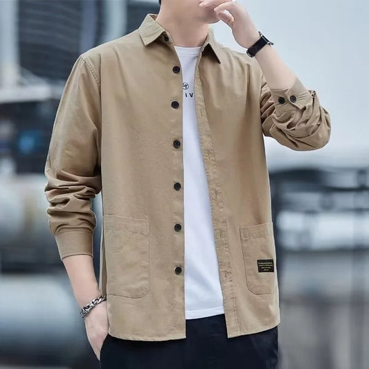 Long-sleeved Shirts Men's Workwear Jackets Spring Autumn Trendy Loose Casual