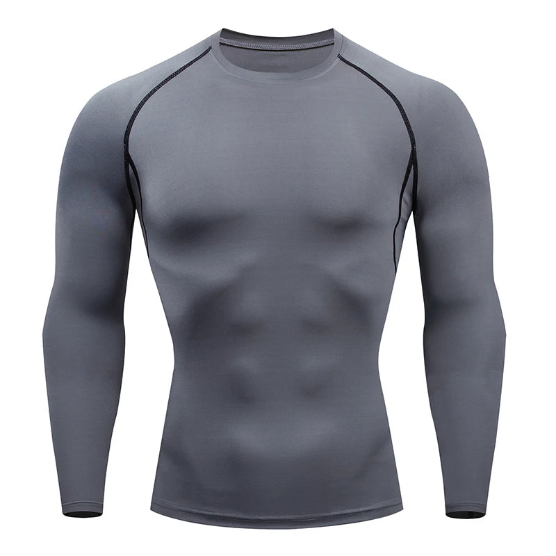 Men's Compression Shirts: Get Fit Fast With Long Sleeve Athletic Workout Tops!