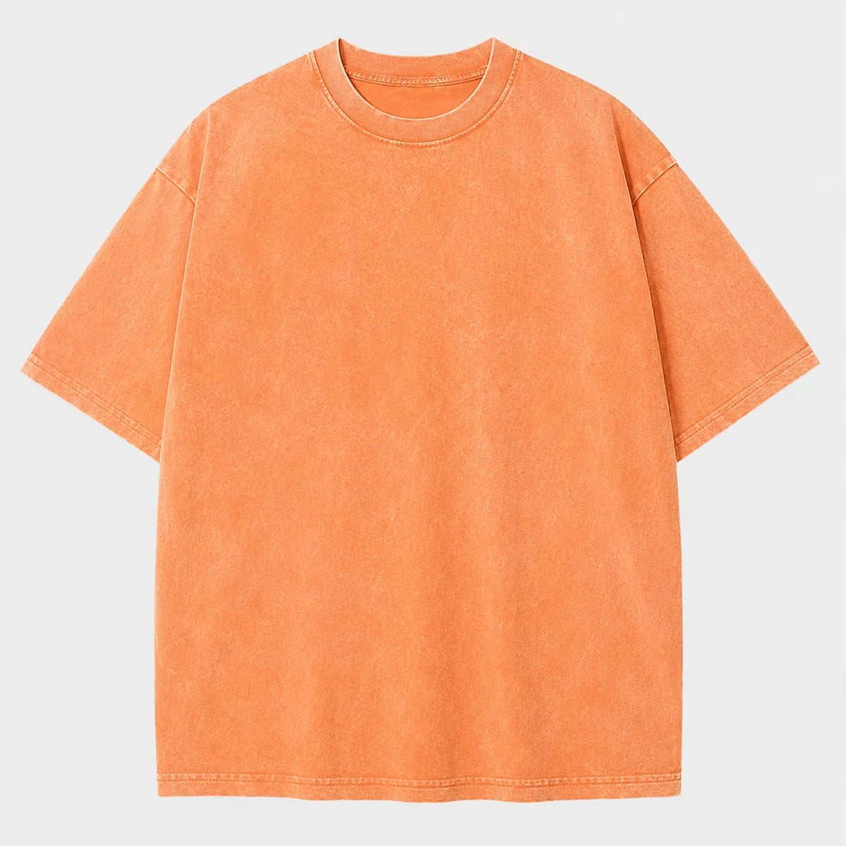 Men's Retro Washed T Shirt 230G Heavy Cotton Oversized Summer Tee Loose Short Sleeve Streetwear Casual Basic Male Clothes