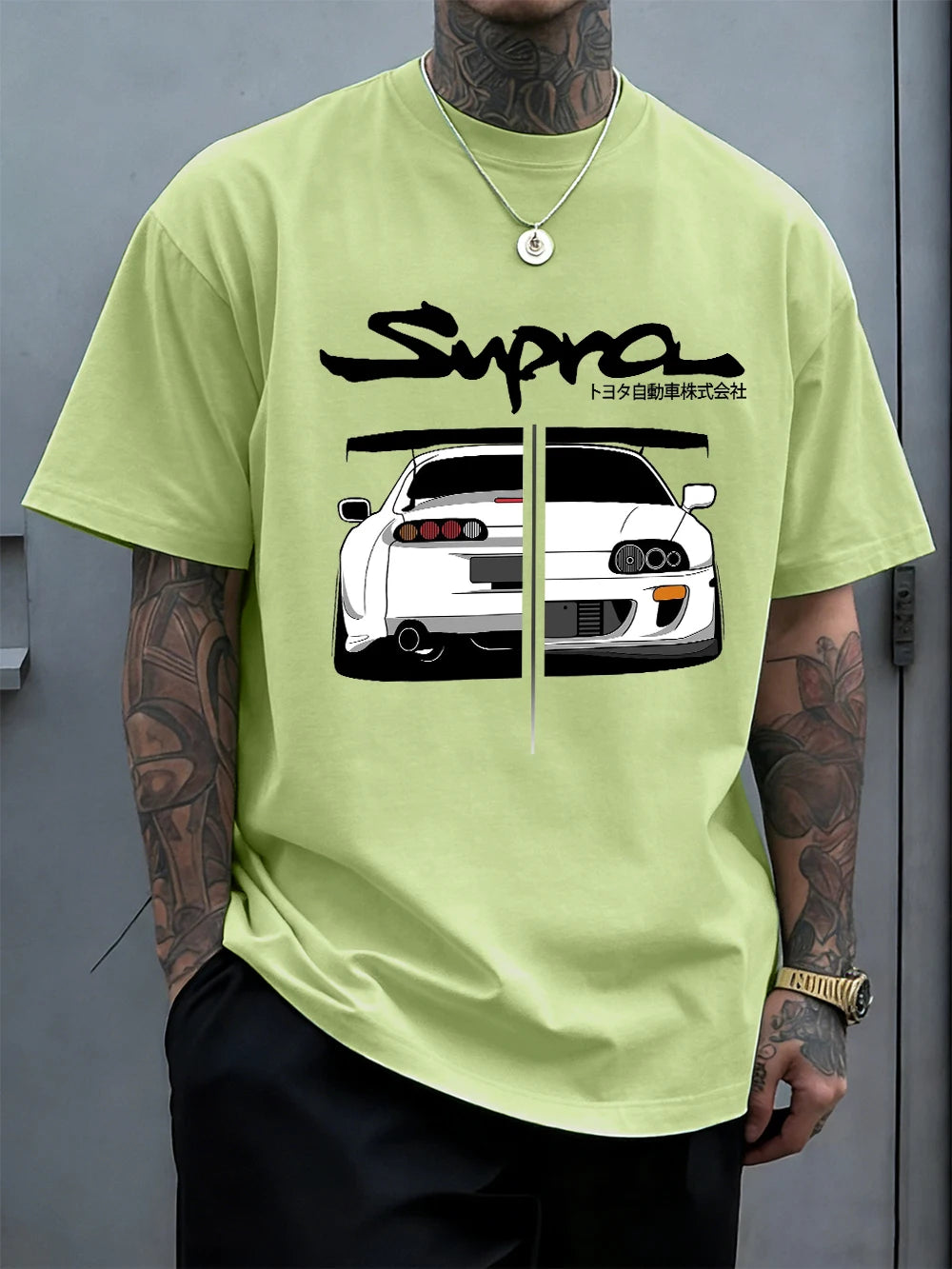 Japanese Cool Car Puzzle Print Cotton T-Shirts Men Summer Short Sleeve T Shirt Soft Oversized O-Neck Tops Basic Male Clothes