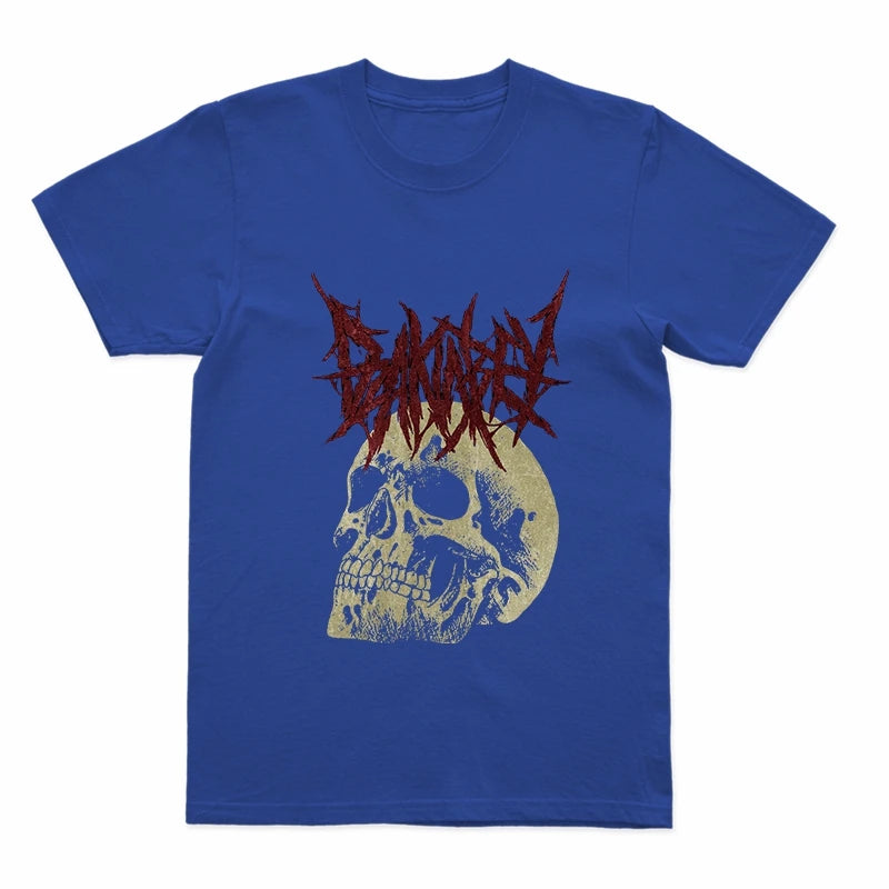 Coolmind U0009-T2 Skull Print Graphic Men T Shrit Exclusive Graphic Men Tshirt Loose Unisex Tee Shirts Men