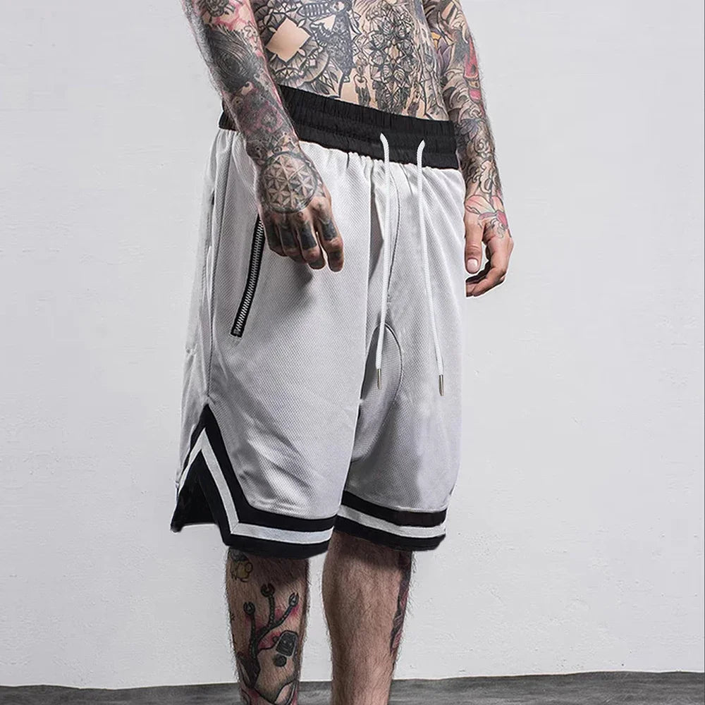 BEVAMA Men's Sports Basketball Shorts Mesh Quick Dry Gym Fitness Shorts Summer Casual Breathable Outdoor Sportswear